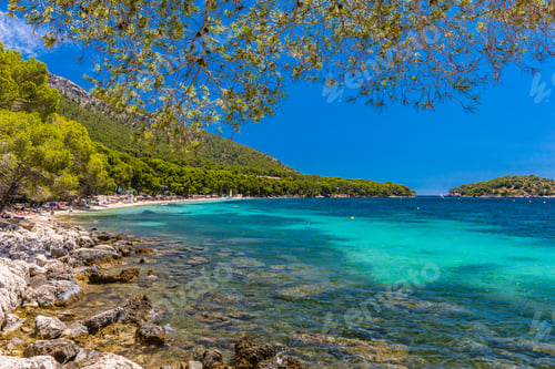 Preview: Platja de Formentor - beautiful beach at cap formentor, Mallorca, Spain