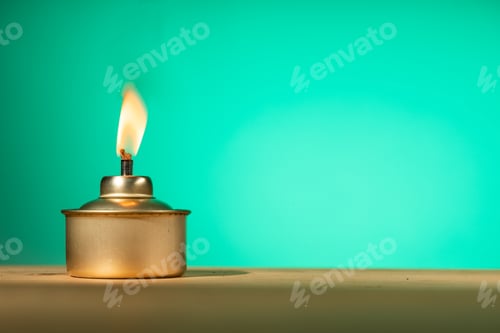 Preview: Pelita or oil lamp, traditional Malay oil lamp lit up during Ramadan and Hari Raya Aidilfitri Muslim
