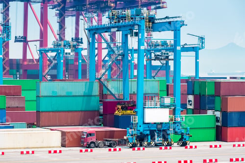 Preview: container port closeup