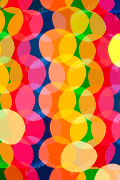 Preview: Close-up of colored circles glow