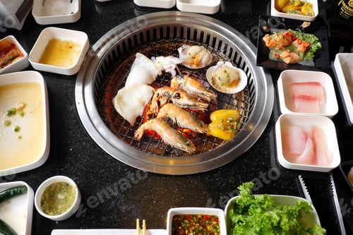Preview: Korean Style Seafood Grilled