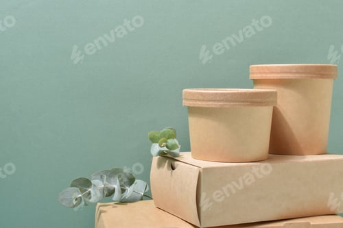 Preview: Food delivery, takeaway. Environmental protection. Zero waste.