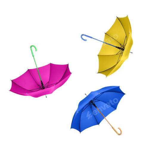 Preview: Umbrellas Isolated on White