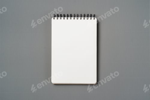 Preview: Spiral notebook on a gray background
