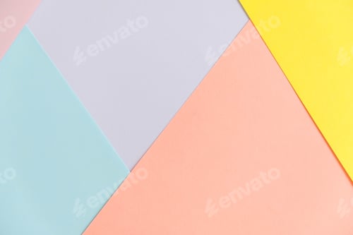 Preview: pastel color paper texture background. Abstract geometric paper background. trend colors. Colorful