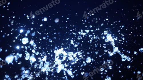 Preview: Blue Water Splash Isolated On White Background For Abstract Water Concept