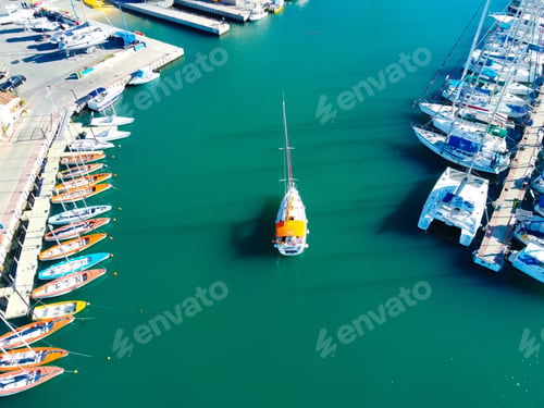 Preview: Beautiful view of the Ashdod Marina with docked boats