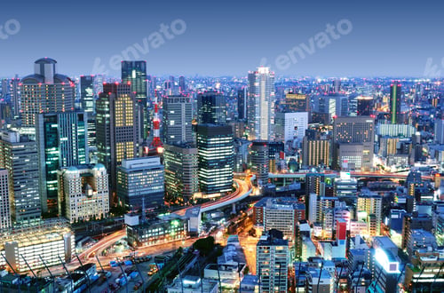 Preview: Dense Skyline Of Umeda District, Osaka, Japan