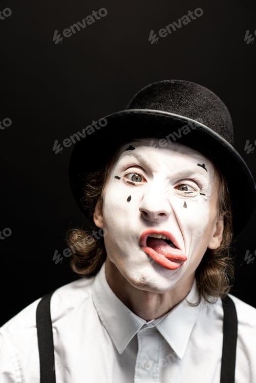 Preview: Pantomime on the black background