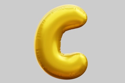 Preview: Golden Letter C Balloon