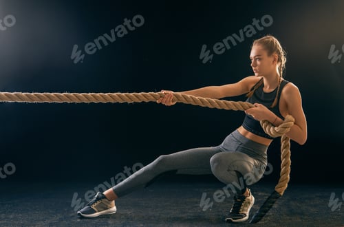 Preview: woman doing crossfit exercises