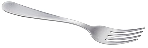 Preview: Metal fork isolated on white background, full depth of field