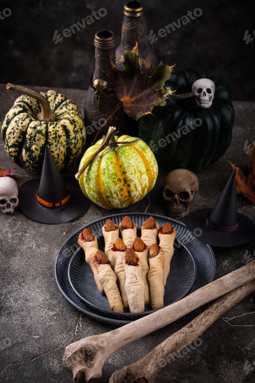Preview: Halloween cookies in shape of witch finger