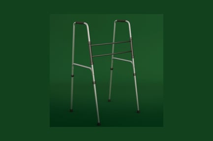 Preview: Folding walkers with adjustable handles and footrests