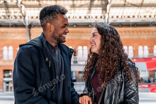 Preview: Happy Young Interracial Couple Smiling