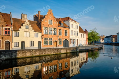 Preview: Canal and old houses. Bruges (Brugge), Belgium