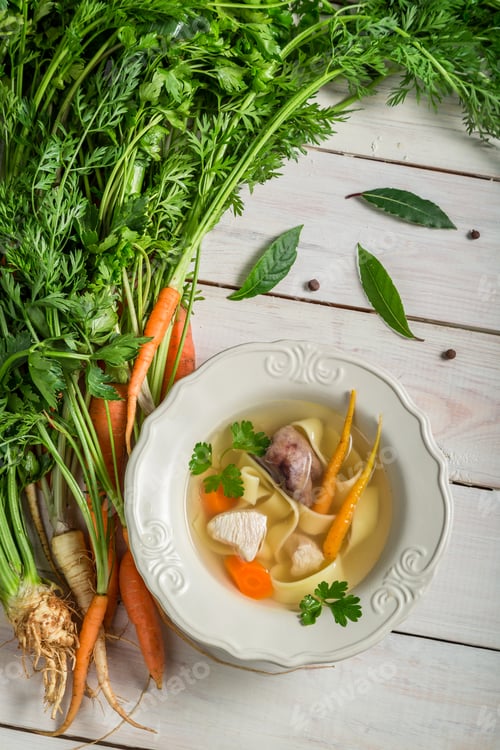 Preview: Homemade chicken noodle soup
