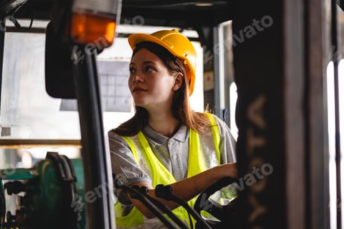 Preview: paper cardboard manufacture factory concept, industry worker person working with machine