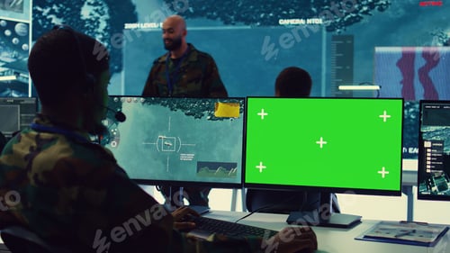 Preview: Control room operator tracking all ships anchoring along the coast line