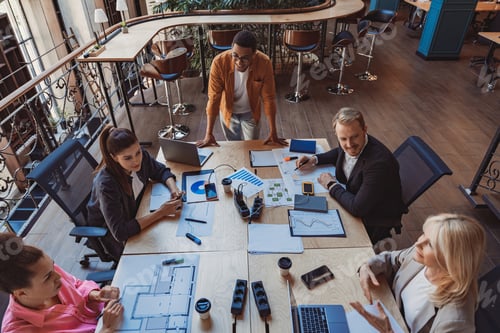 Preview: Executive team business people listening ceo negotiating discussing project results at board