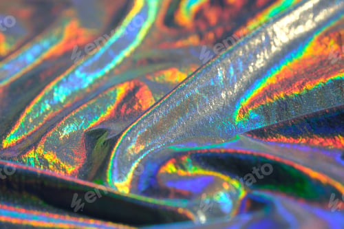 Preview: Holograph iridescent texture surface wrinkled foil pastel.