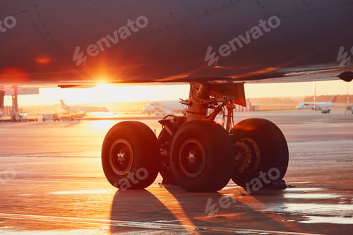 Preview: Landing gear of the airplane