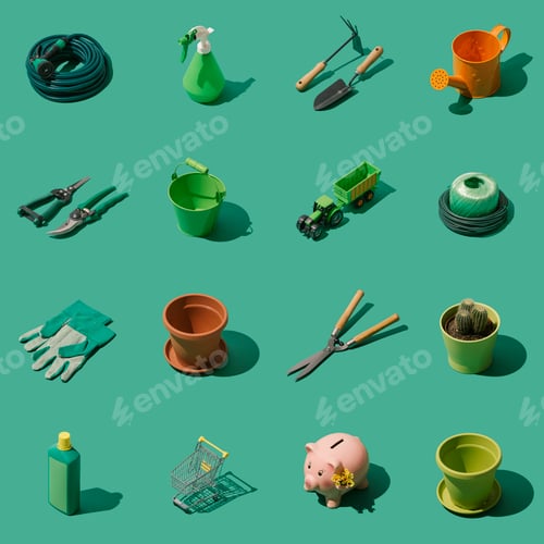 Preview: Gardening and horticulture tools collection