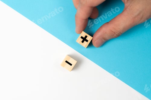 Preview: The concept of opposites or pros and cons using plus and minus signs