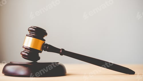Preview: Law theme, mallet of the judge, law enforcement officers