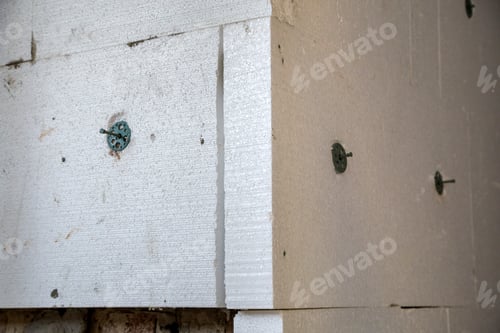 Preview: Insulation work of house walls with styrofoam sheets