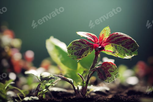 Preview: Close-up on plant seedling on a dry soil.Save the planet.Enviroment concept, planting vegetables