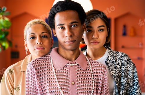 Preview: Group of friends bonding at home, LGBTQ and diversity concepts