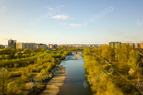 Preview: Aerial view of Ivano-Frankivsk city, Ukraine