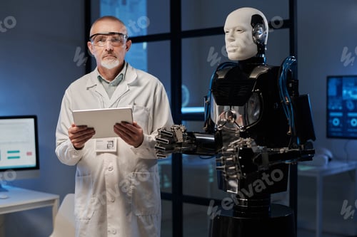Preview: Engineer working with programming of robot
