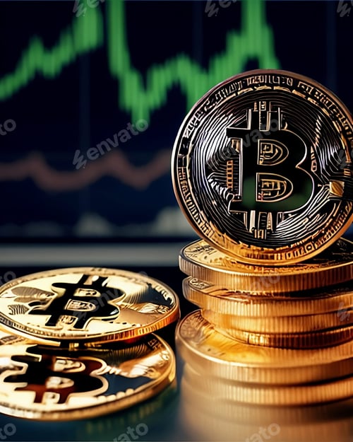Preview: Pile of Bitcoin background