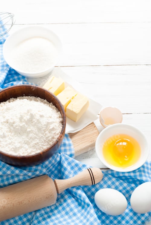 Preview: Baking ingredients.