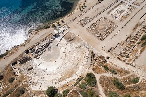 Preview: Aerial view of Cape Knidos Datca Peninsula Turkey