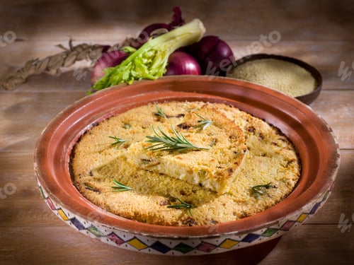 Preview: couscous cake with onions