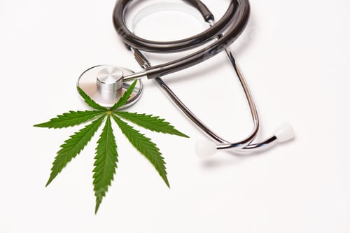 Preview: Stethoscope and cannabis leaf