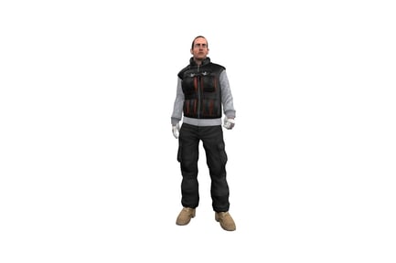 Preview: Man in striped vest and cargo pants