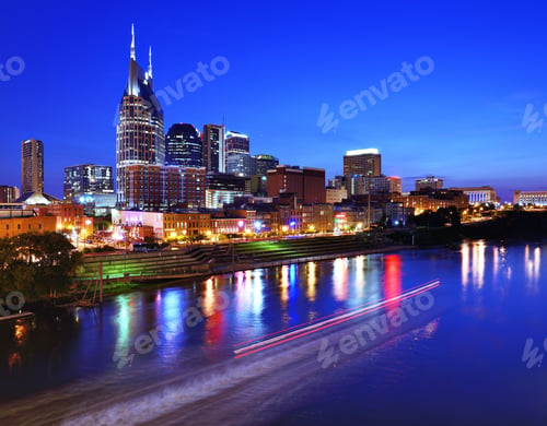 Preview: Skyline Of Downtown Nashville, Tennessee, Usa.