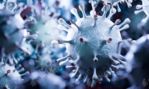 Preview: Coronavirus cells in microscopic view. Virus