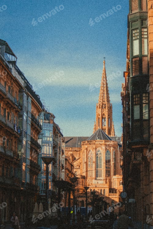 Preview: Beautiful architectural buildings on a street