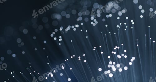 Luz de fibra óptica de cerca