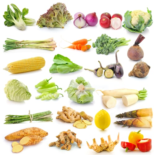 Preview: set of vegetable on white background