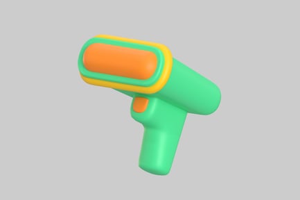 Preview: Stylized Handheld Scanner - Green & Orange