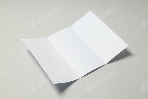 Preview: Blank white sheet on light gray background