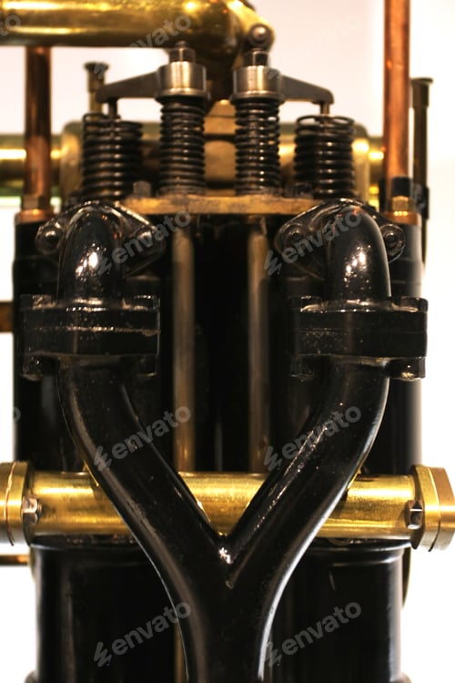 Preview: Old Engine Detail With Copper Parts