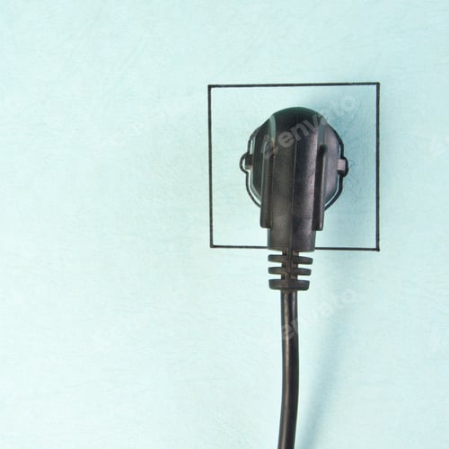 Preview: Electrical Plug In Drawn Socket On The Wall