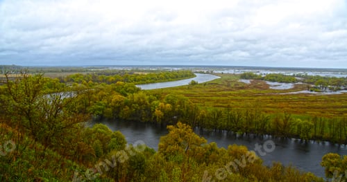 Preview: Beautiful summer landscape on a cloudy day.